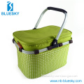 Good quality polyester fabric shopping basket with handle